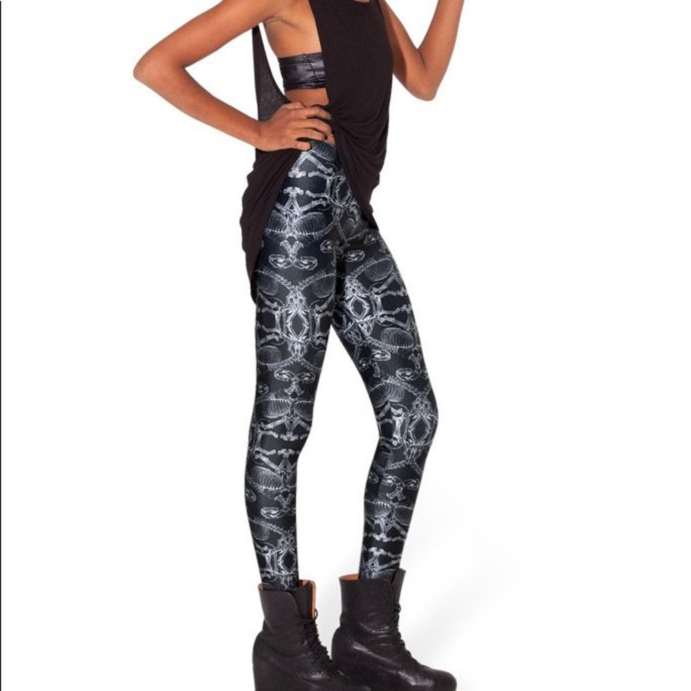 Blackmilk Black and White Patterned Leggings